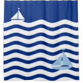 Aangepast op dag van zeilboten douchegordijn (Voorkant)