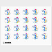 Aangepast op de zondagsdag ronde sticker (Vel)
