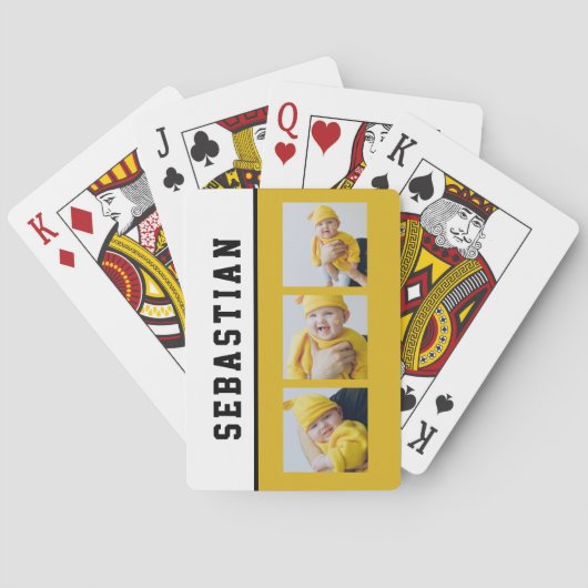 Aangepast op drie foto's en tekst pokerkaarten (Achterkant)