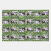 Aangepast op één foto kerstcadeautjes inpakpapier vel (Voorkant 2)