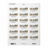 Aangepast op foto aangepast Monogram retouradres Etiket (Full Sheet)