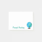 Aangepast op het bureau van de schooldirecteur post-it® notes (Voorkant)