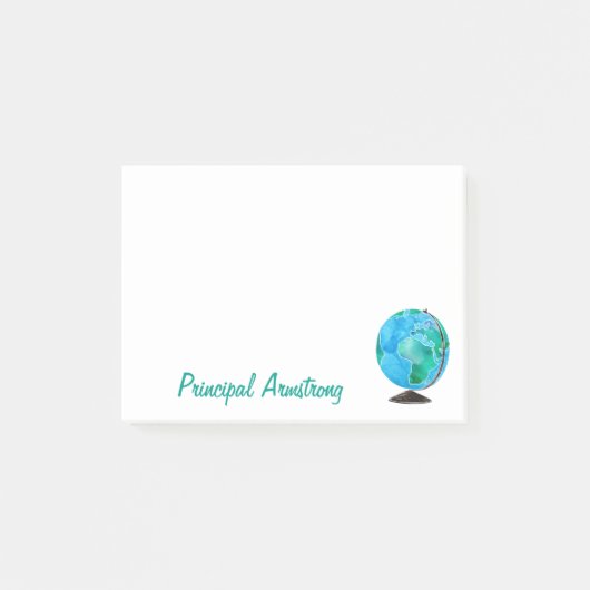 Aangepast op het bureau van de schooldirecteur post-it® notes (Voorkant)