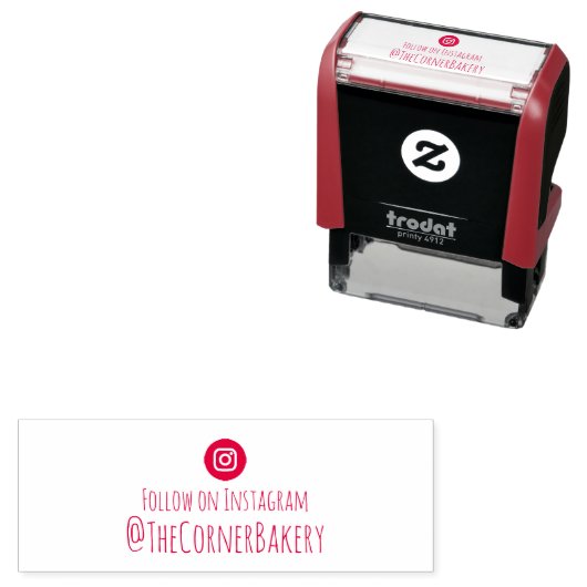 Aangepast op installagram volgen  zelfinktende stempel (In situ)