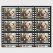 Aangepast op je foto of Yorkie op je bank Cadeaupapier (Vlak)