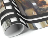 Aangepast op je foto of Yorkie op je bank Cadeaupapier (Rol Hoek)