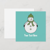 Aangepast op koude sneeuwman bedankkaart (Voorkant / Achterkant)