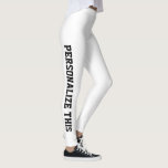 Aangepast op maat gemaakt leggings<br><div class="desc">Gemakkelijk om de Aangepaste leggings van Ricaso aan te passen - voeg uw eigen tekst toe - verander de achtergrondkleur en tekstkleur en de doopvont door op aanpassen te klikken</div>