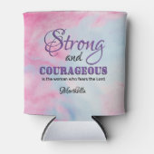 Aangepast op maat gemaakt, STERK COURAGEOUS VROUW Blikjeskoeler (Voorkant)