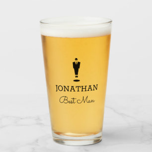Aangepast op maat gepersonaliseerde beste man-wedd glas