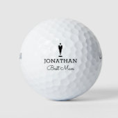 Aangepast op maat gepersonaliseerde beste man-wedd golfballen (Voorkant)