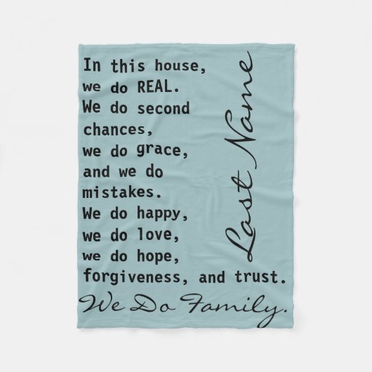 Aangepast, op maat gesneden Wij doen een familiere Fleece Deken (Voorkant)