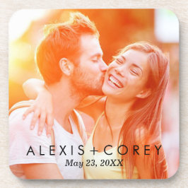 Aangepast op maat opslaan Datum foto-cadeau Drankjes Onderzetter