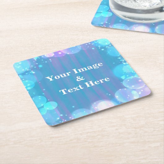 Aangepast op maat - uw eigen foto Wooden Square P Kartonnen Onderzetters (Schuin)