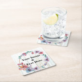 Aangepast op maat - uw eigen foto Wooden Square P Kartonnen Onderzetters (Insitu)