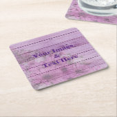 Aangepast op maat - uw eigen foto Wooden Square P Kartonnen Onderzetters (Schuin)