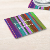 Aangepast op maat - uw eigen foto Wooden Square P Kartonnen Onderzetters (Schuin)