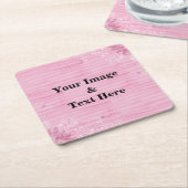 Aangepast op maat - uw eigen foto Wooden Square P Kartonnen Onderzetters (Schuin)