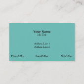 Aangepast op maat - uw eigen zwart en groen visitekaartje (Achterkant)