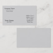 Aangepast op maat voor je eigen grijs visitekaartje (Voorkant / Achterkant)