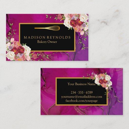 Aangepast op maat voor uw eigen foto- en tekstbedr visitekaartje (Voorkant / Achterkant)