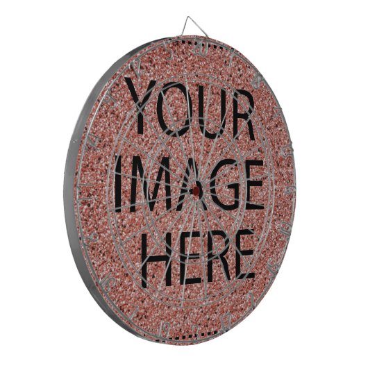 Aangepast op maat voor uw eigen foto- en tekstopva dartbord (Voorkant Links)