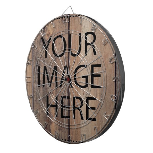 Aangepast op maat voor uw eigen foto- en tekstopva dartbord (Voorkant Rechts)