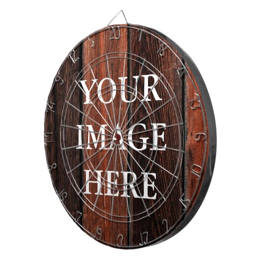 Aangepast op maat voor uw eigen foto- en tekstopva dartbord (Voorkant Rechts)