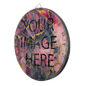 Aangepast op maat voor uw eigen foto- en tekstopva dartbord (Voorkant Rechts)