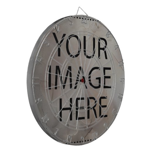 Aangepast op maat voor uw eigen foto- en tekstopva dartbord (Voorkant Links)