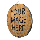 Aangepast op maat voor uw eigen foto- en tekstopva dartbord (Voorkant Rechts)