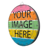 Aangepast op maat voor uw eigen foto- en tekstopva dartbord (Voorkant Rechts)