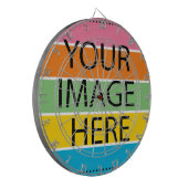 Aangepast op maat voor uw eigen foto- en tekstopva dartbord (Voorkant Links)