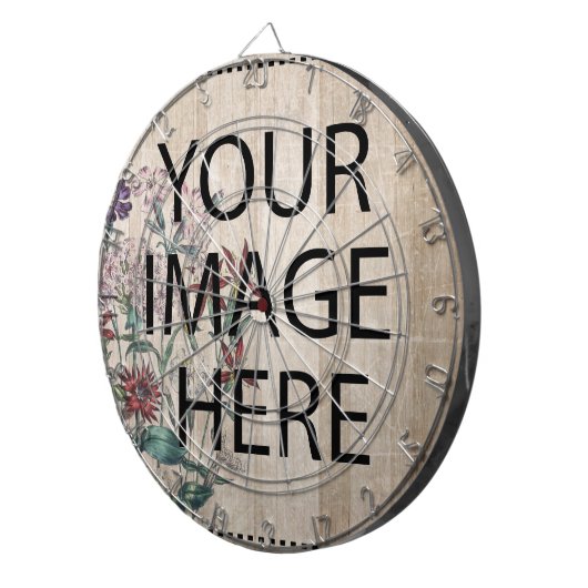 Aangepast op maat voor uw eigen foto- en tekstopva dartbord (Voorkant Rechts)