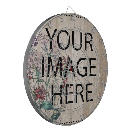 Aangepast op maat voor uw eigen foto- en tekstopva dartbord (Voorkant Links)