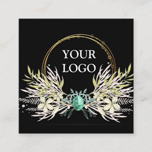 Aangepast op maat voor uw eigen Logo Square Busine Vierkante Visitekaartje (Voorkant)