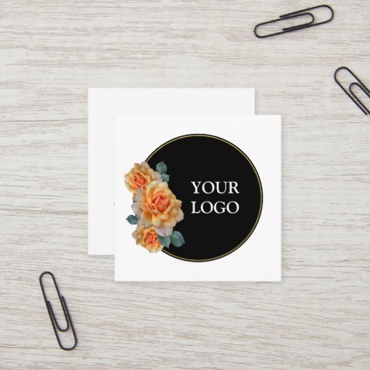 Aangepast op maat voor uw eigen Logo Square Busine Vierkante Visitekaartje (Voorkant / Achterkant in situ)