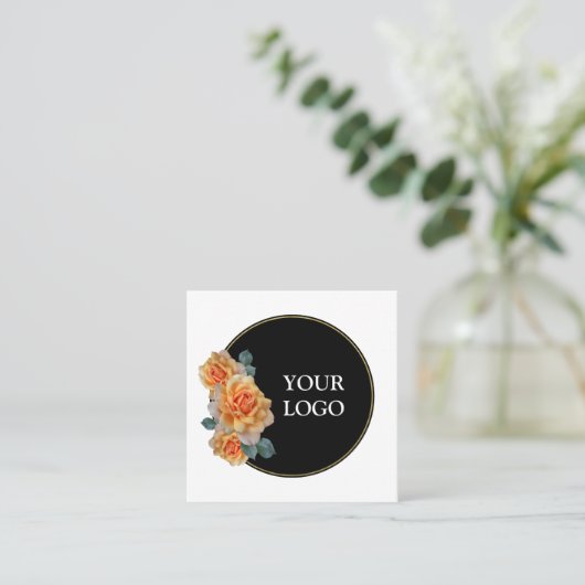 Aangepast op maat voor uw eigen Logo Square Busine Vierkante Visitekaartje (Staand voorkant)