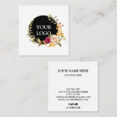 Aangepast op maat voor uw eigen Logo Square Busine Vierkante Visitekaartje (Voorkant / Achterkant)