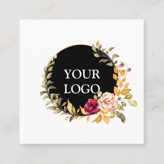 Aangepast op maat voor uw eigen Logo Square Busine Vierkante Visitekaartje (Voorkant)
