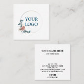 Aangepast op maat voor uw eigen Logo Square Busine Vierkante Visitekaartje (Voorkant / Achterkant)