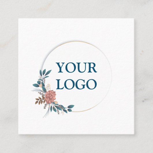 Aangepast op maat voor uw eigen Logo Square Busine Vierkante Visitekaartje (Voorkant)