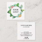 Aangepast op maat voor uw eigen Logo Square Busine Vierkante Visitekaartje (Voorkant / Achterkant)