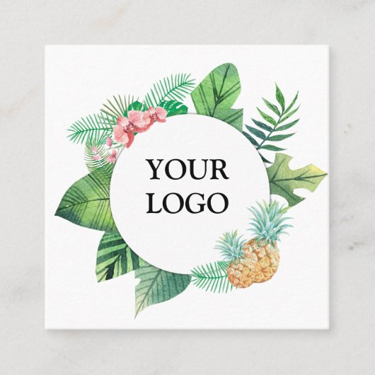 Aangepast op maat voor uw eigen Logo Square Busine Vierkante Visitekaartje (Voorkant)