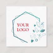 Aangepast op maat voor uw eigen Logo Square Busine Vierkante Visitekaartje (Voorkant)