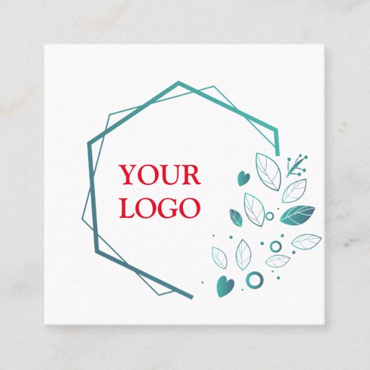 Aangepast op maat voor uw eigen Logo Square Busine Vierkante Visitekaartje (Voorkant)