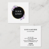 Aangepast op maat voor uw eigen Logo Square Busine Vierkante Visitekaartje (Voorkant / Achterkant)