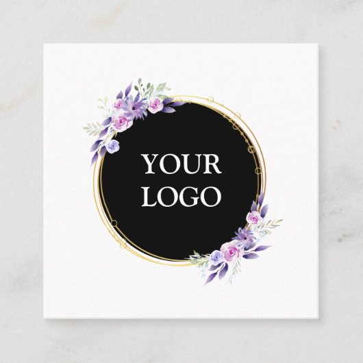 Aangepast op maat voor uw eigen Logo Square Busine Vierkante Visitekaartje (Voorkant)