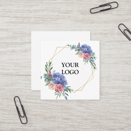 Aangepast op maat voor uw eigen Logo Square Busine Vierkante Visitekaartje (Voorkant / Achterkant in situ)