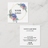 Aangepast op maat voor uw eigen Logo Square Busine Vierkante Visitekaartje (Voorkant / Achterkant)